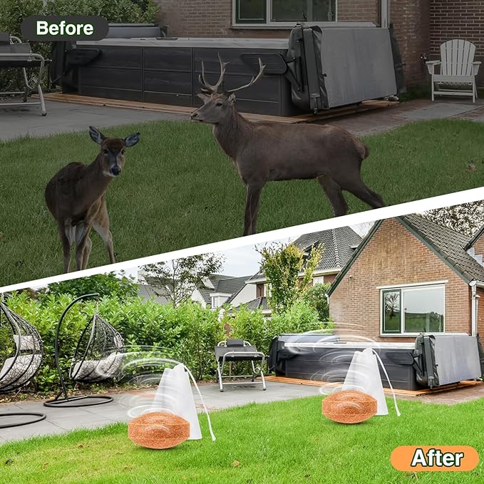 36 Pack Deer Repellent Rabbit Repellent Outdoor Deer Deterrent for Plants Flower Vegetable Tree Deer Rabbit Repeller