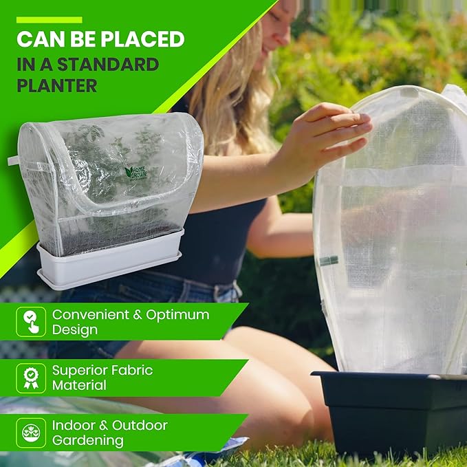 Portable Mini Indoor Greenhouse - Perfect Greenhouses for Outdoors &amp Indoors Gardening 24''x22''x12'' Small &amp Heavy Duty Green Houses for Outside - Ideal Green House Planter for Herbs