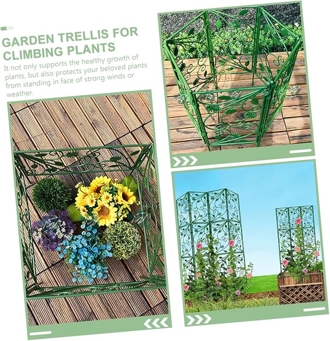 6pcs Garden Trellis for Climbing Plants Sturdy Support Stands Decorative Plant Frame for Vines Flowers and Vegetables