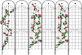 2 Pack Metal Garden Trellis 86.7 H Garden Fence Rustproof Trellis for Climbing Plants Support Roses Flower Outdoor Lawn Black 7.2 FT Tall