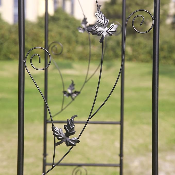 1. GO Steel Garden Arch 7'5'' High x 3'7'' Wide Garden Arbor for Various Climbing Plant Outdoor Garden Lawn Backyard