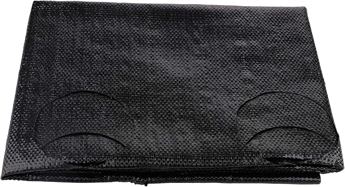 MOTUZP Garden Weed Barrier Landscape Fabric with R Block Gardening Mat Soil Erosion Control and UV Stabilized(#2) Planting Holes3.3 Ft X 19.7 Ft Heavy-Duty Weed