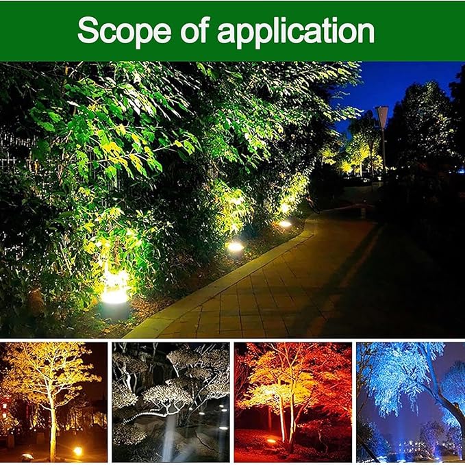 Ground LED Landscape Lights - IP67 Waterproof Outdoor Buried Light AC 220V Adjustable Angle Recessed Floor Lamp Garden Decorative Spotlight Easy Installation(RGB36W)