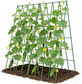 Cucumber Trellis 2 Pack Foldable A-Frame Garden Trellis for Raised Bed Garden Grow Support with Plant Support Clips Twist Ties Plastic Ties for CucumberTomato Climbing Plants and Flowers