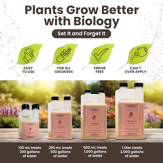 Tribus Organic Microbial Inoculant | Root Booster for Plants Increases Plant Yield Root Growth Flower &amp Fruit Quality | Made in The USA | Visible Root Growth in 24Hrs | Potent Rhizobacteria 16.
