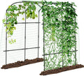 DoCred Tall Garden Arch Trellis for Climbing Plants 87in Tall Metal Plant Support Trellis Archway for Climbing Vine Vegetable/Fruit/Flower Outdoor Yard Lawn Garden Arch Tunnel Trellis