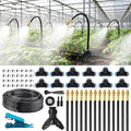 Automatic Drip Irrigation Kit 100FT Automatic Watering System with 16 Copper Nozzles for Garden &amp Greenhouse