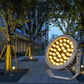 Rotation Spotlight - Spotlight Led Beam Light AC111-240V Outdoor Decorative Round Flood Light Lamp IP65 Waterproof 270° Park Tree Lights for Yard Lawn Engineering(Green24W)