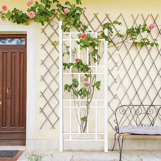 Ochine Garden Trellis for Climbing Plants Outdoor Garden Arch Trellis Decorative Vegetables Flowers Vine Trellis Wedding Arches for Ceremony Decorations Pergola for Garden Backyard Lawn