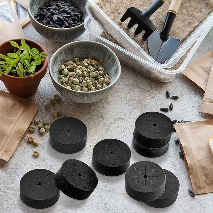 Lallisa 360 Pcs Clone Collars 2 Inch Foam Inserts for Hydroponic Cloning Machines Fits 2 Net Pots Reusable Collars for Hydroponics Plant Germination in DIY Cloner and Clone Machines (Black)