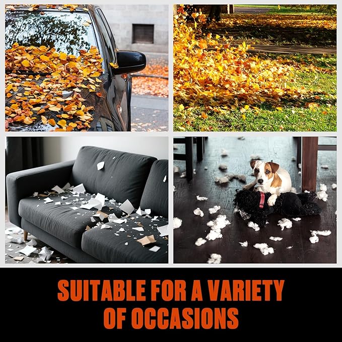 SENIX 12 AMP Leaf Blower 3-in-1 Handheld Electric Leaf Blower Vacuum and Mulcher 420 CFM 179 MPH AirflowCorded Blowers with Reusable Collection Bag (BLVE12-M)