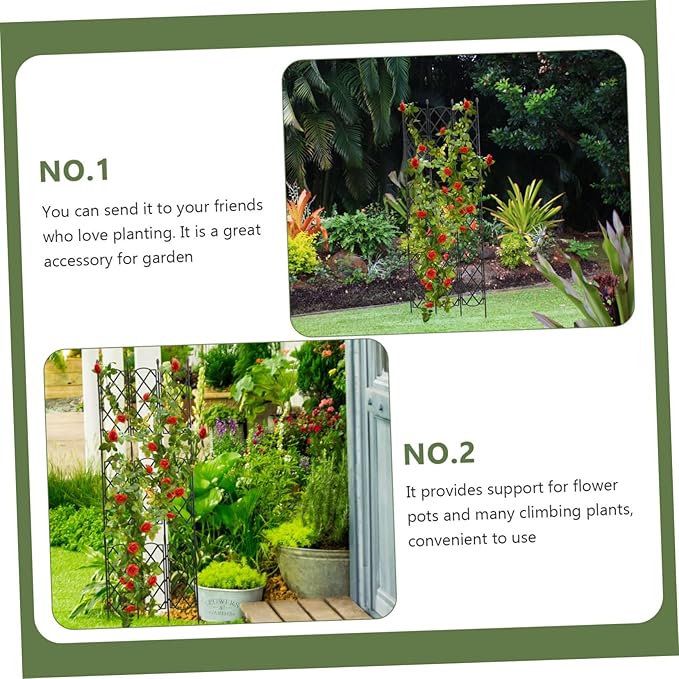 YARNOW Super Strong Metal Vine Trellis Garden Supplies Trellis for Climbing Plant Metal Garden Plant Stands Climbing Support Rack