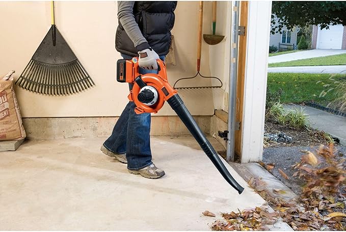 BLACK+DECKER Leaf Blower Cordless Leaf Vacuum and Mulcher Combo Kit Battery and Charger Included 40V 120 mph Air Speed 6-Speed Dial Built-in Scraper with Collection Bag (LSWV36)