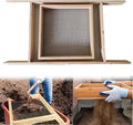 Sifter for Garden 2Pcs Hand Held Multi-Purpose Stainless Compost Soil Screen Dirt Cedar Stainless Garden Sifter Sieve for Compost Sand Rocks Dirt and Potting Soil（2/5+1/4）