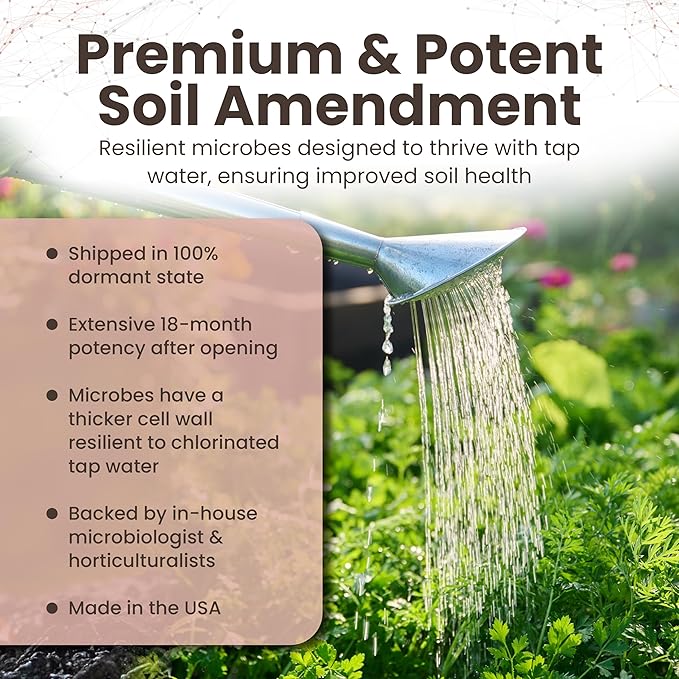 Tribus Organic Microbial Inoculant | Root Booster for Plants Increases Plant Yield Root Growth Flower &amp Fruit Quality | Made in The USA | Visible Root Growth in 24Hrs | Potent Rhizobacteria 16.