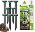 4 Pack Mole Repellent Solar Powered Vibrating Solar Mole Repellent Stakes for Voles Groundhogs Snakes &amp Gophers IP65 Waterproof Mole Deterrent for Yard Farm Lawn &amp Garden