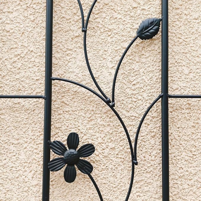 Sturdy Metal Garden Trellis for Climbing Plants – Rust-Resistant Outdoor Flower Support with Decorative Lattice Design (H86''-2 Pack)