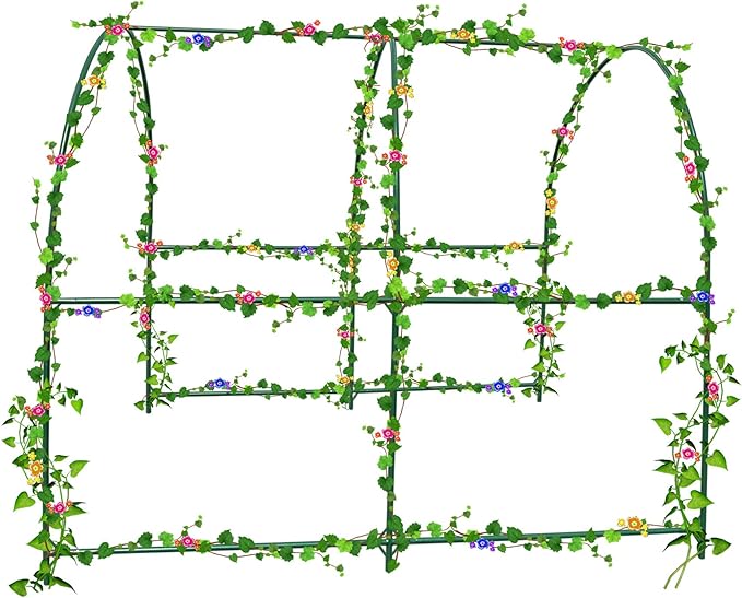 Strong Camel Greenhouse Replacement Frame for Larger Hot Garden House  Support Arch Frame Climbing Plants/Flowers/Vegetables (6.5'x 7' x 7.2')