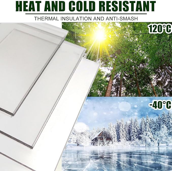 Polycarbonate Panel Roofing SheetsClear Acrylic Plastic SheetOutdoor Awning ShelterUV Protection Rainproof Roof CoverRoof CladdingGreenhouse Shed CanopyEasy to Cut (5.1 x 49.2ft)