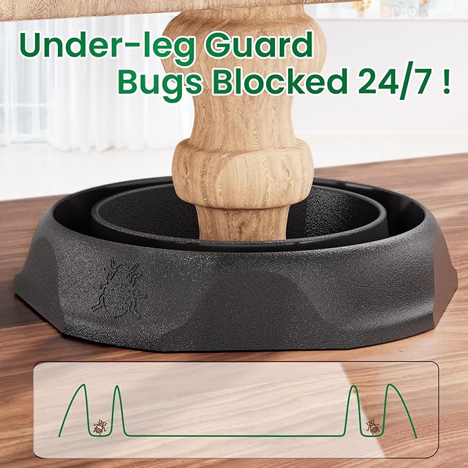 Bed Bug Interceptors 12 Pack Bed Bug Traps Insect Detector for Bed Sofa &amp All Furniture. 24/7 Monitor 360° Protection for Your Family's Peaceful Sleep Black