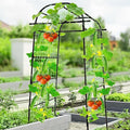 Garden Arch Trellis for Climbing Plants Outdoor 6.7 ft Height Large Tunnel Trellis Support for Vegetables Plant Cucumber Trellis for Garden Raised Bed Black
