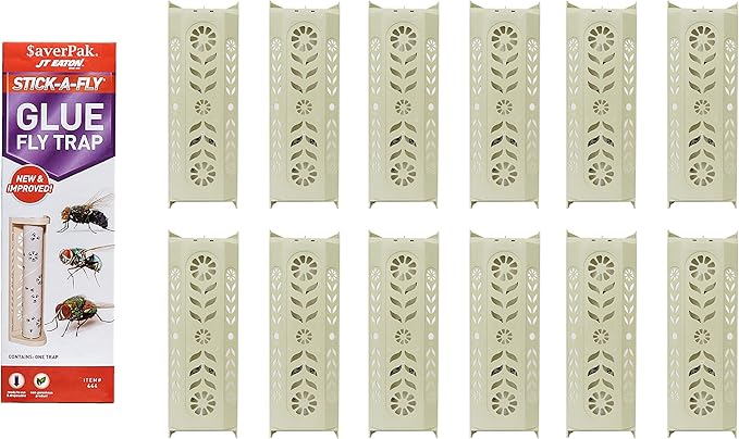 $averPak JT Eaton Stick-A-Fly Glue Fly Stick Trap (12 Pack) Case Pack