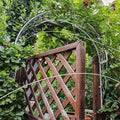 Metal Garden Arch Trellis Wall Mounted Rose Arch Garden Trellis for Windows Doors Entrances for Climbing Plants Garden ArchwayWindow Shade Frame(White)