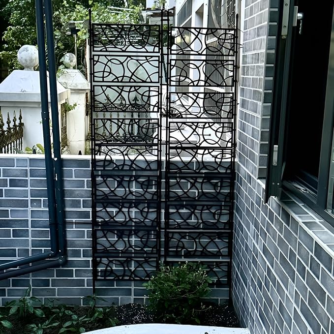 Foldable Garden Trellis 120/150/180cm High Potted Plant Climbing Support Garden Fence for Decorative Privacy Screen Plant Stake(40.5x180cm/15.9x70.9in)