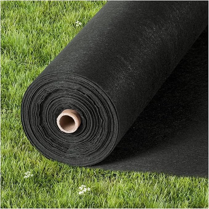 Weed Barrier Fabric Garden Ground Cover 4x100FT 8OZ Non-Woven Weed Barrier Geotextile Fabric Weed Control Fabric Black for Gardening
