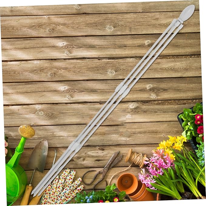 White Garden Trellis Climbing Plant Stand Four-Legged Vine Support for Potted Plants Outdoor Vegetable and Flower Growth