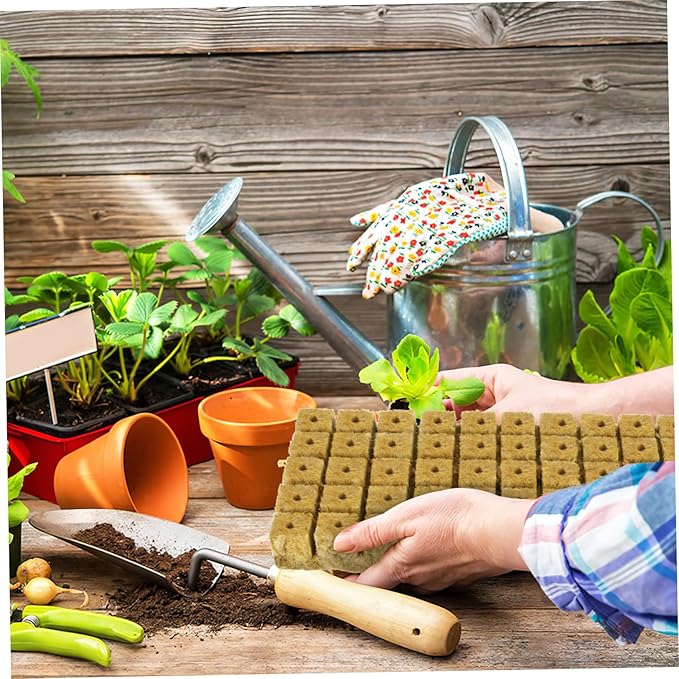 100pcs Hydroponic Kit Seeding Cubes for Plant Propagation Soft Texture Sufficient Quantity Plant Start Plugs