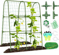 Cucumber Trellis for Raised Bed Garden Arch Trellis for Climbing Plants Outdoor Metal Garden Trellis for Spring Vegetables Cucumber Trellis for Spring Tomato Bean Pea Grape Plant