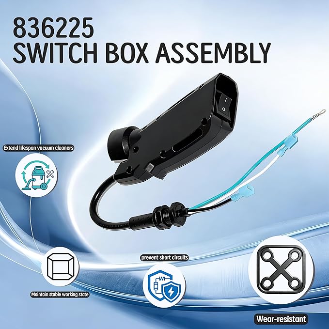 836225 Switch Box Assembly Compatible with ProTeam Super Coach Pro 10 &amp Pro 6 Backpack Vacuums Switch Box Full Assembly