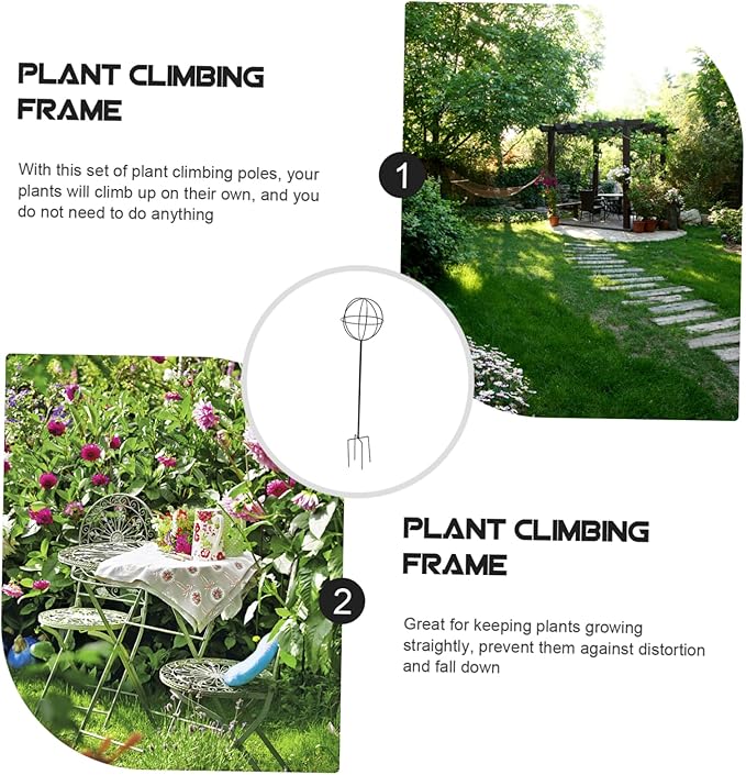 GANAZONO Spherical Flower Stand Made of Iron Plant Vine Shelf Garden Trellis Gardening Climbing Shelf