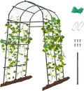 Garden Arch Trellis 71 x 45 x 90 Tall Metal Plant Support w/Net Rustproof PE-Coated Frame Garden Trellis for Climbing Plants Vegetable Flower Vine Perfect for Outdoor Yard Lawn