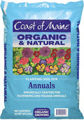 Coast of Maine Organic &amp Natural Planting Soil for Annuals - Premium Planting Soil w/Composted Manure Sphagnum Peat Moss for Multi Use In Ground &amp Containers - Enhanced Drainage (20 Qt)
