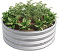 32.08x 11.4 Galvanized Raised Garden Bed Tall Metal Garden Bed for Vegetables Ground Raised Beds for Gardening Backyard Patio Or Lawn Durable Above (Silver 32.08x11.4)