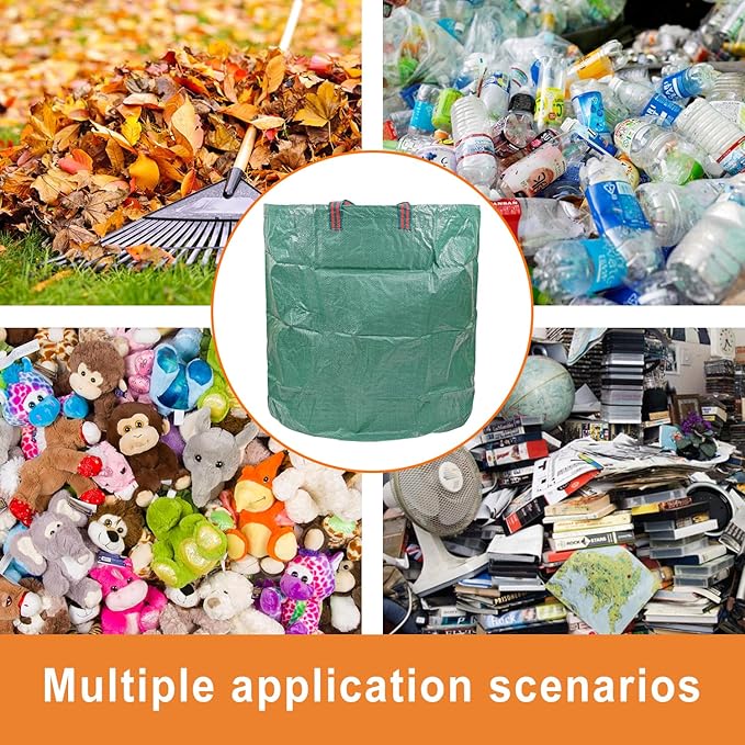 CAMPFIRE 3 Pack 72gallon Garden Waste Bags (H30 D26 Inches) With Handles Heavy Duty Leaf Bags Reusable Lawn Garden Bags And Yard Waste Bags Suitable For Leaf Collectors