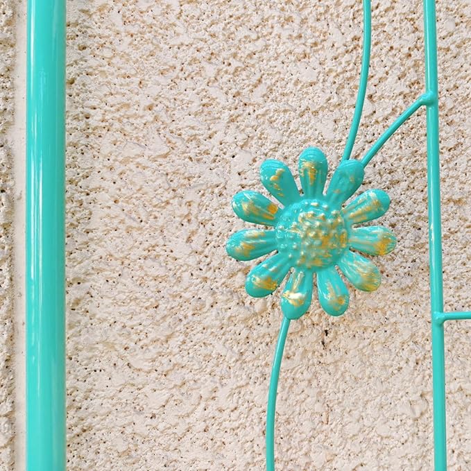 Metal Garden Trellis for Climbing Plants Vines Rose Rustproof Trellis for Outdoor Decor Garden Backyard Patio Outdoor Flower Support Easy Assembly 86.7 x 19.7 (Green 2 Pack)