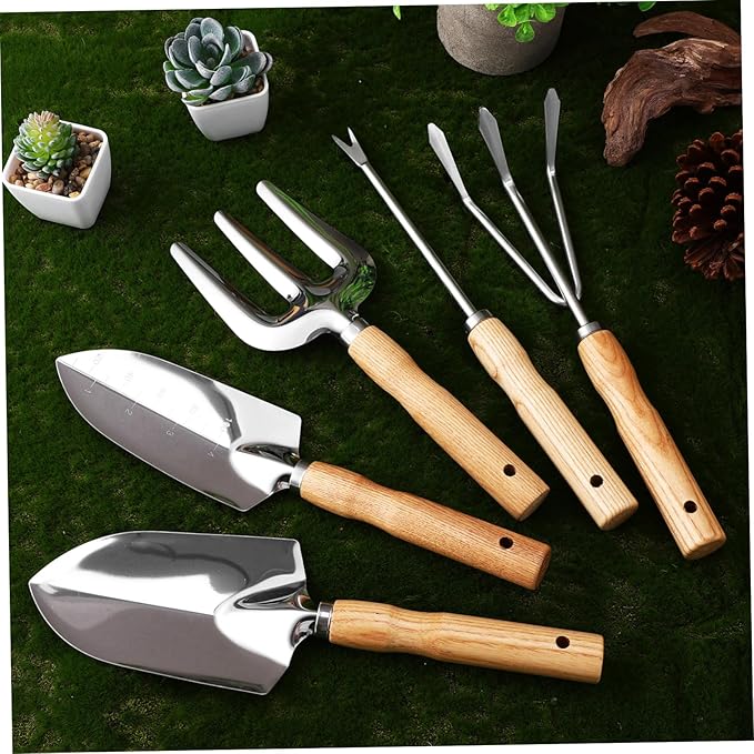 balacoo Garden Tools Set Stainless Tools with Handles for Gardening Durable for Men and Women Gardeners
