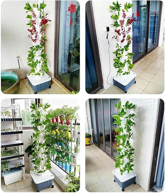 Hydroponic Tower hydroponic Culture System kit Indoor Culture System Vertical Culture Tower 14 Levels 70 Planting Positions hydroponic Tower
