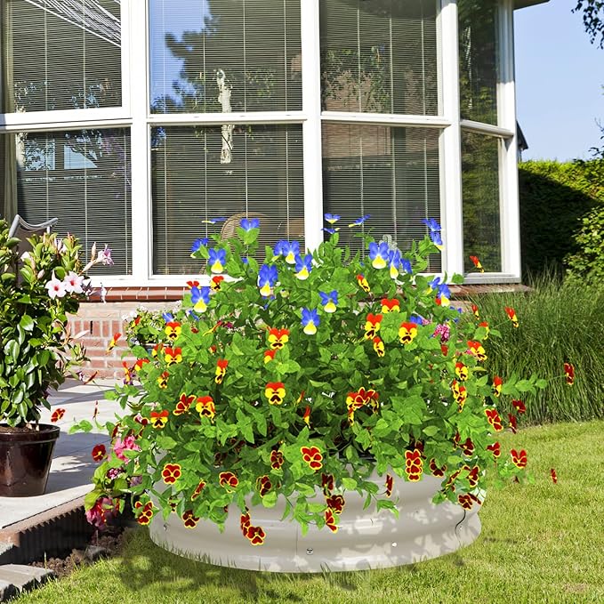 BPS Metal Raised Garden Bed 2-Pack 2.5FT Diameter Galvanized Planter Raised Garden Boxes for Flower Planters Vegetables Herb