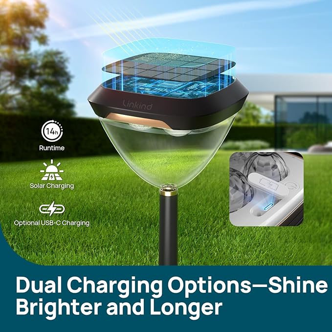 Linkind RGB Halloween Spotlights with Smart Solar Pathway Lights SP6