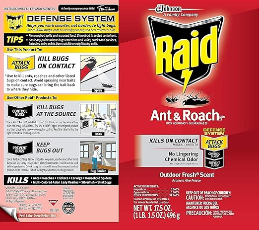 Raid Ant and Roach Killer 17.5 Ounce (Pack of 4)