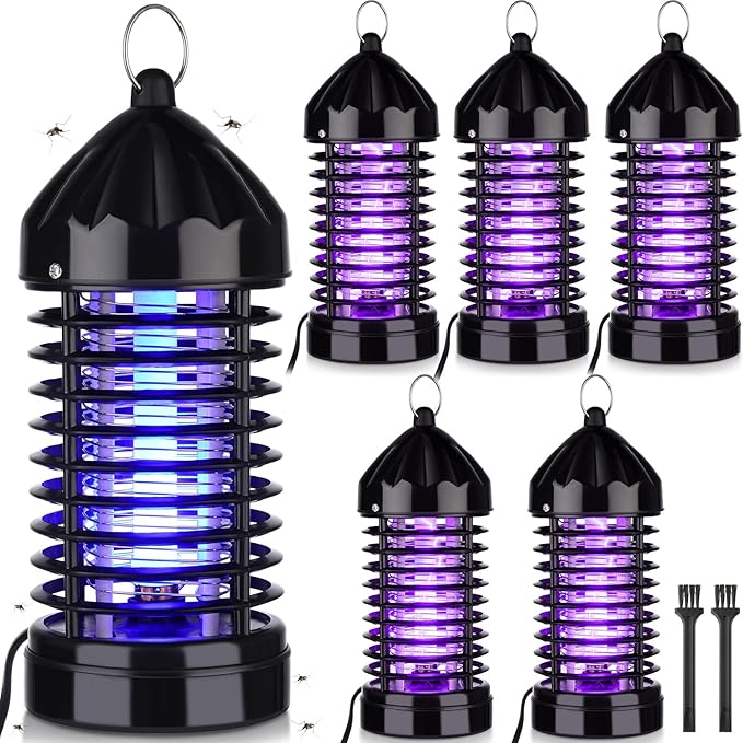 Qualirey 6 Pcs Mosquito Killer Electric Mosquito Killer Electric 220V Insect Fly Trap Zapper for Patio Bug Insect Zappers Fly Trap for Home Garden Patio Backyard