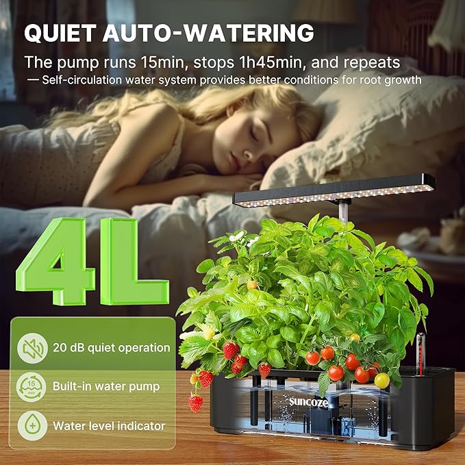 SUNCOZE Hydroponics Growing System Kit 12 Pods &amp 160pcs Hydroponic Pods Supplies