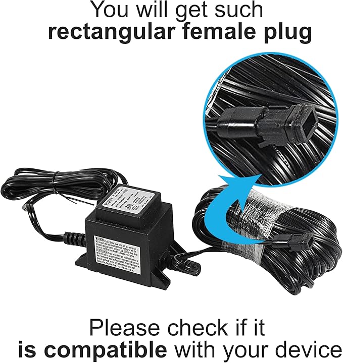 HQRP 50 Ft Power Cord Compatible with Mosquito Magnet MM120001 Defender Patriot Liberty Traps AC Adapter 120001 ETL Listed