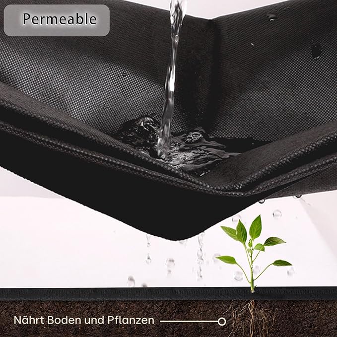 tela antihierbas70g-1.5x1.5m-20black leafBreathable and water-permeableDegradable and tear-resistantSuitable for lawn garden and greenhousebest weed barrier