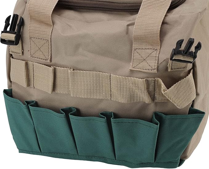 Garden Folding Stool Foldable Multipurpose Large Capacity Chair with Tools Storage Bag for Greenhouse Fishing Camping Travel