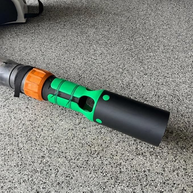 Cyclone 2X Leaf Blower Attachment 2''-3'' Leaf Blower Air Booster with 2 Straps Faster Yard Outdoor Cleanup Lawn Care Airflow Amplifier Universal (Black)